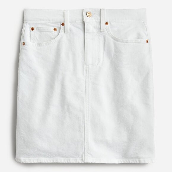 J. Crew Dresses & Skirts - J Crew Denim mini skirt in white Size 32
